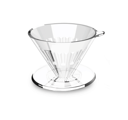 Timemore 01 Crystal Eye Dripper Transparent White