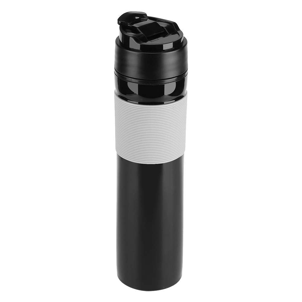 Crop 300ml Portable Travel Coffee French Press Black