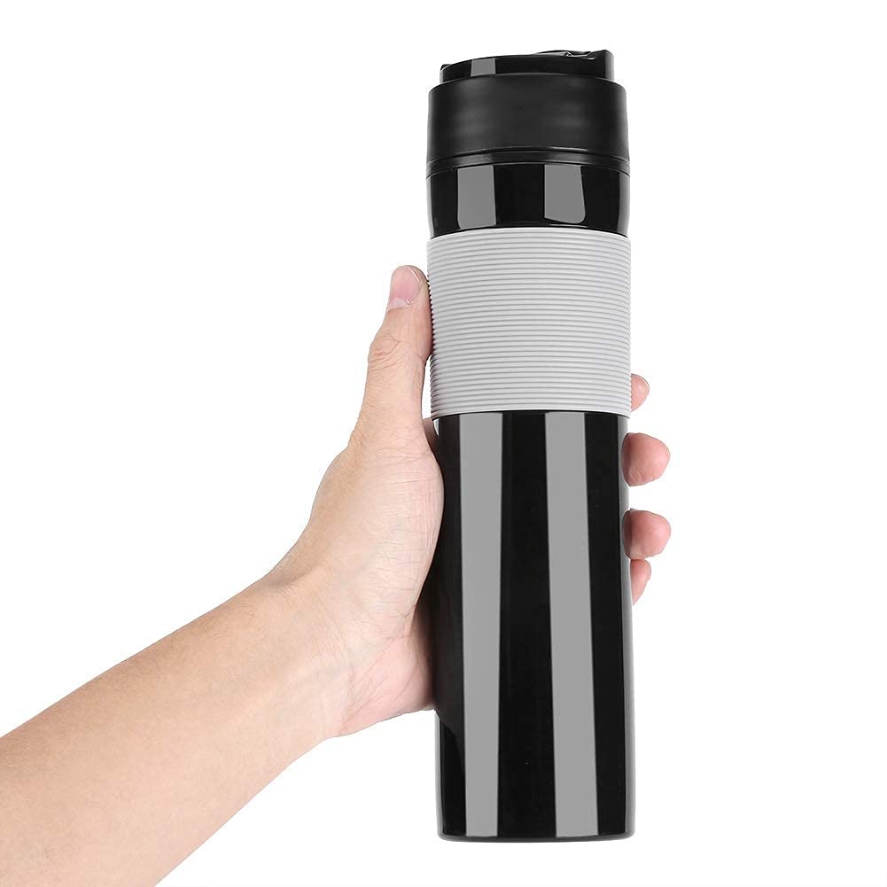 Crop 300ml Portable Travel Coffee French Press Black
