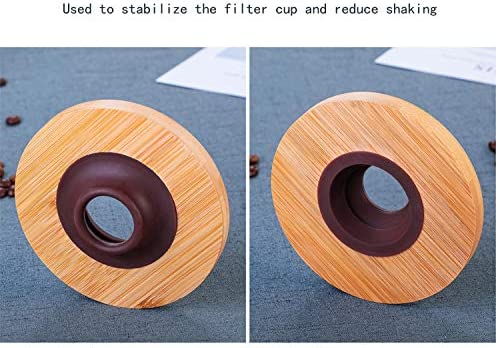 Crop V60 Glass Coffee Dripper with Wooden Holder