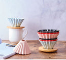 Crop 02 V60 Ceramic coffee Dripper - With Wooden Base