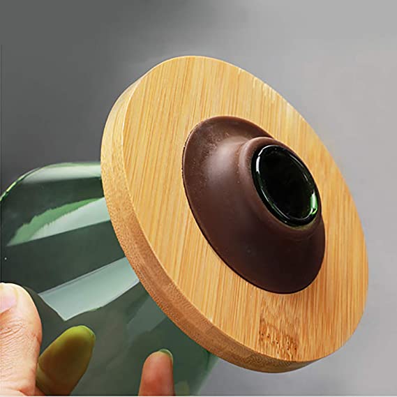 Crop 02 V60 Glass Coffee Dripper with Wooden Holder