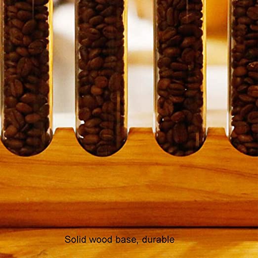 Crop Coffee Storage Glass Tubes with Holder Rack