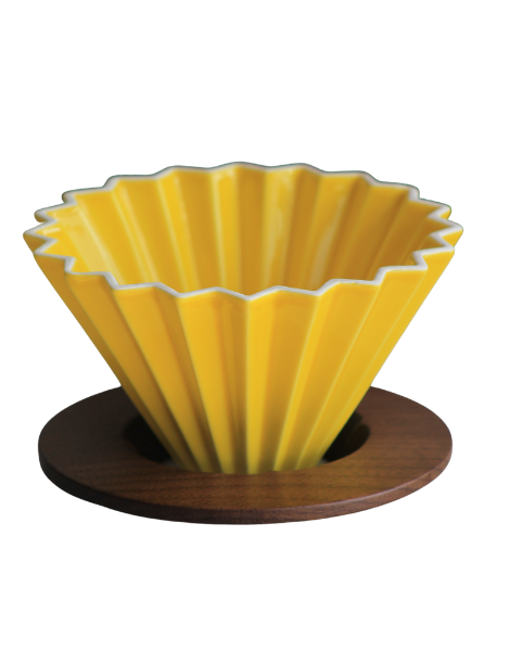 Crop 02 V60 Ceramic coffee Dripper - With Wooden Base