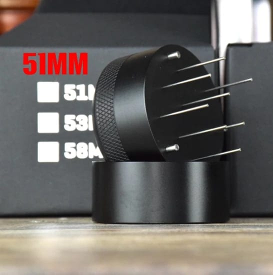 Crop 51mm Coffee Espresso Needle Tamper Tool Black