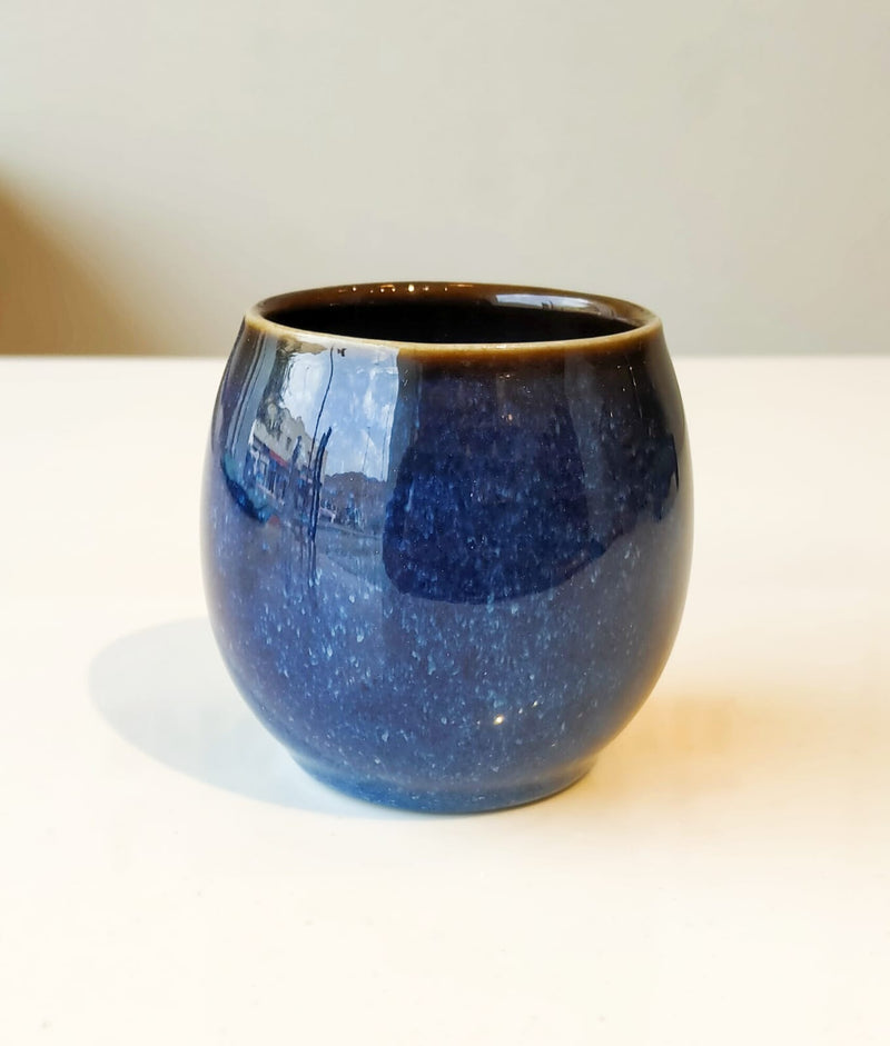 Crop 160ml Dark Blue Color Ceramic Coffee Cup