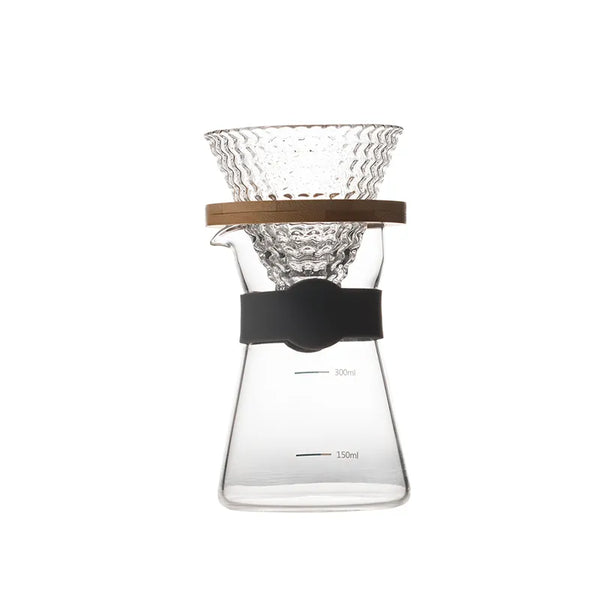 Crop High Borosilicate Glass V60 Coffee Set