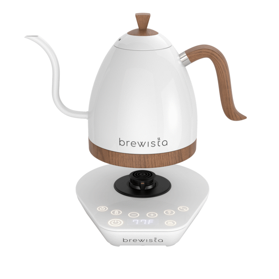 Brewista 600ml Artisan Gooseneck Kettle - Pearl White with White Base