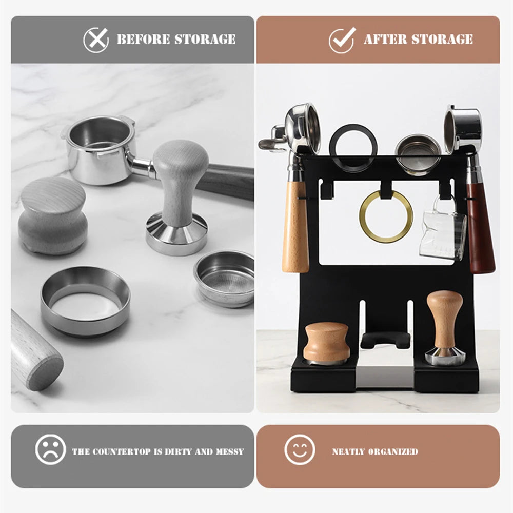 Crop Coffee Bar Tool Stand Rack