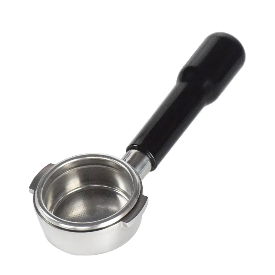 Crop 58mm Stainless Steel Bottomless Portafilter  Black