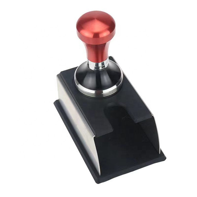 Crop Coffee Tamper Station Stainless Steel With Silicone Base