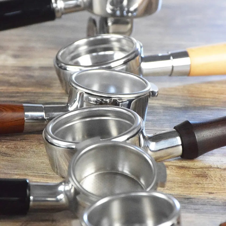 Crop 51mm Stainless Steel Bottomless Portafilter Black