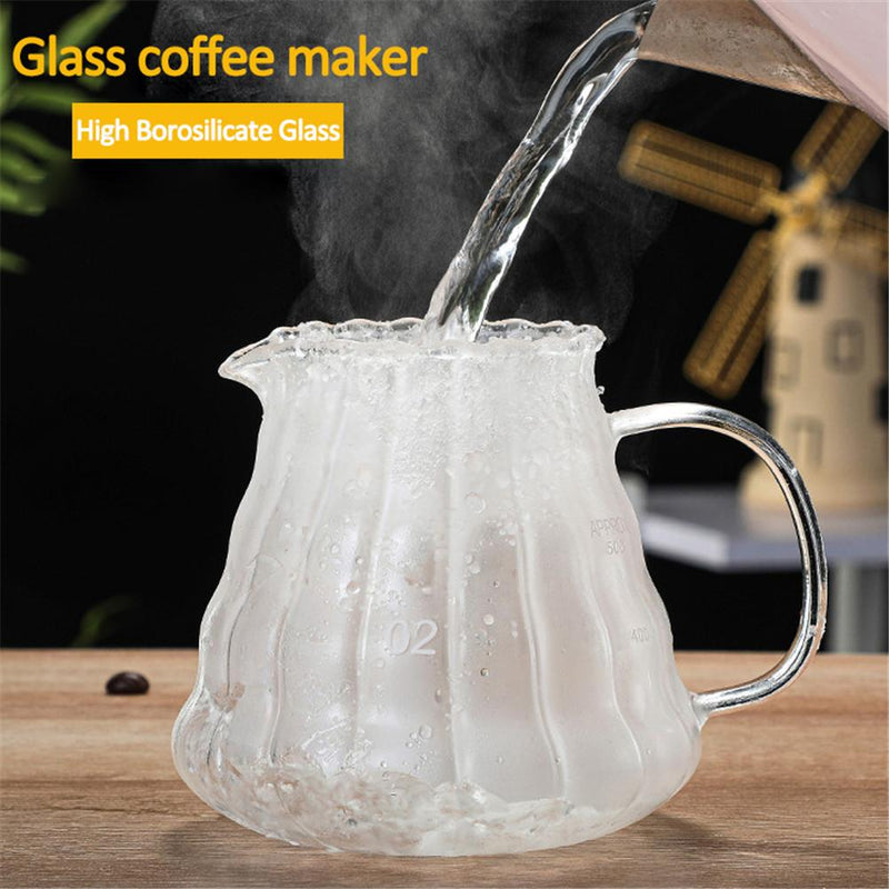 Crop 500ml Glass Coffee Server Pot, Model: 02