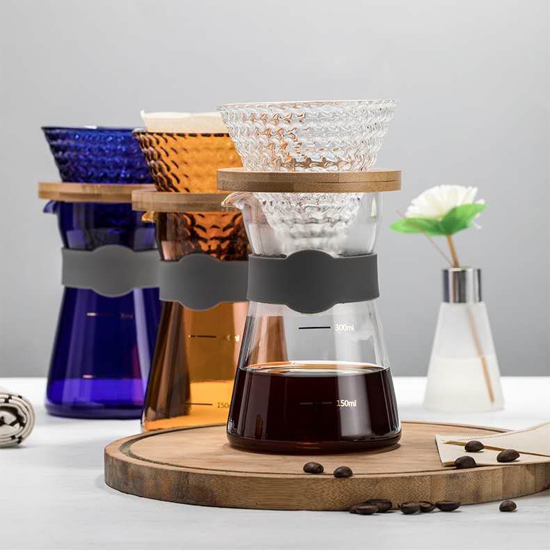 Crop High Borosilicate Glass V60 Coffee Set