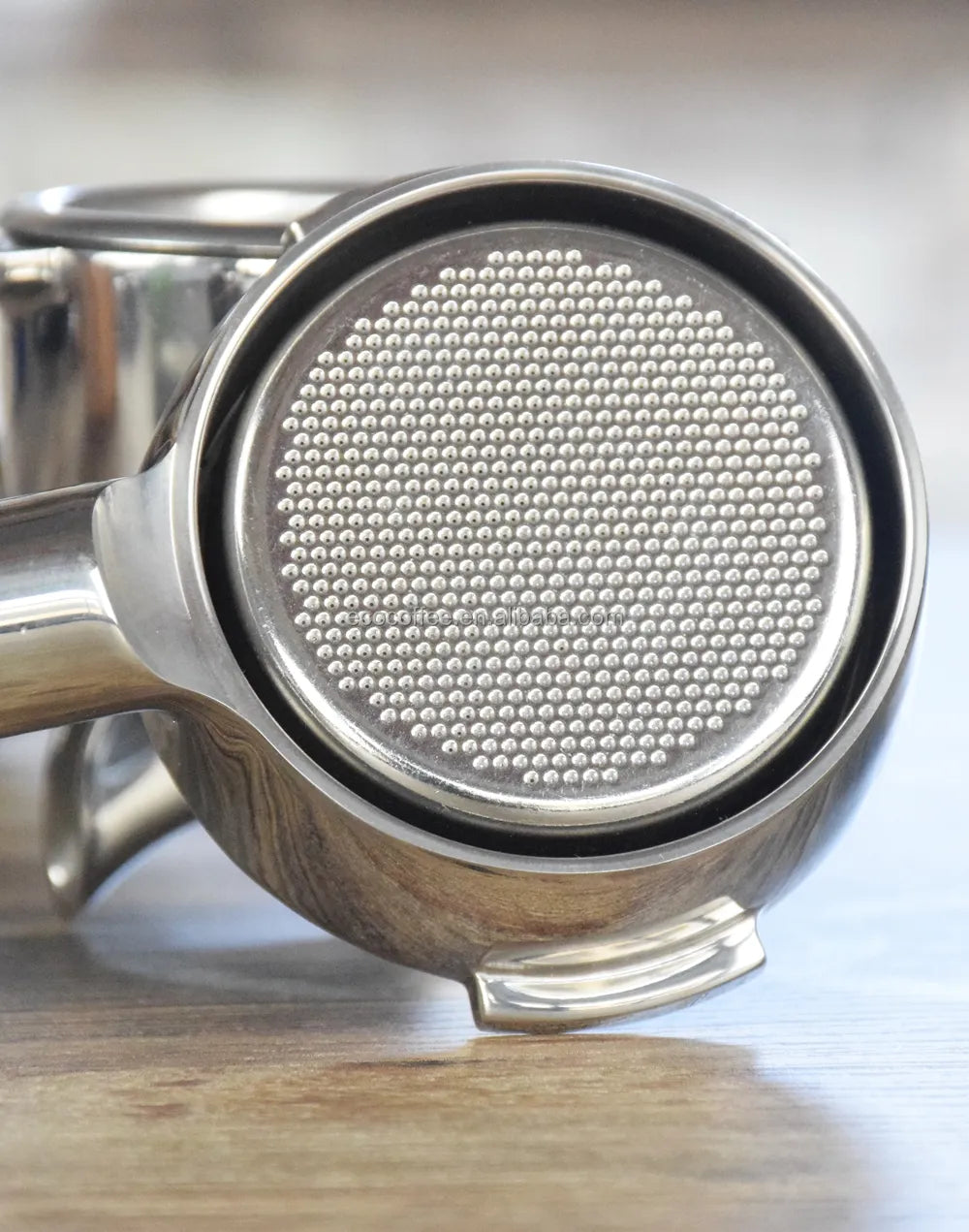 Crop 58mm Stainless Steel Bottomless Portafilter  Black