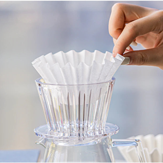 Timemore Model 01 basket paper filter for B75 dripper Xbloom and Kalita 155 natural wooden fiber 50 sheets