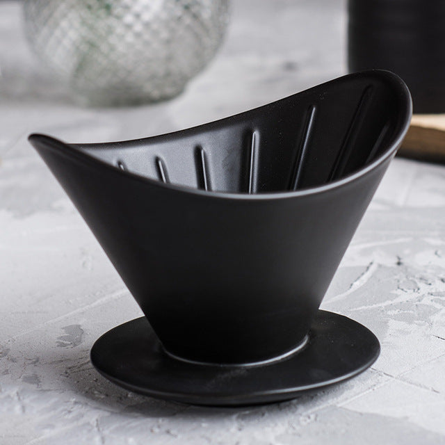 Crop Ceramic V60 Coffee Set Black