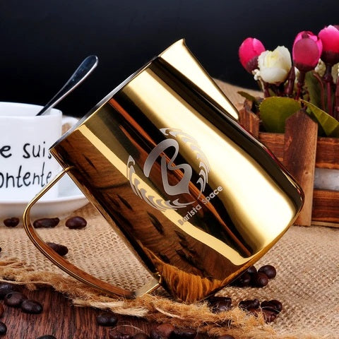 Barista Space 350/600ml Gold Milk Pitcher Jug