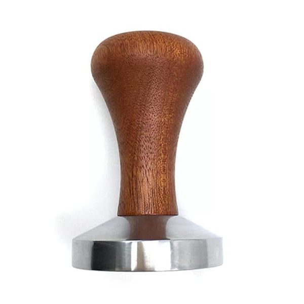 Crop 53mm Wooden Handle Bean Tamper For Breville - Stainless Steel Coffee Powder Hammer