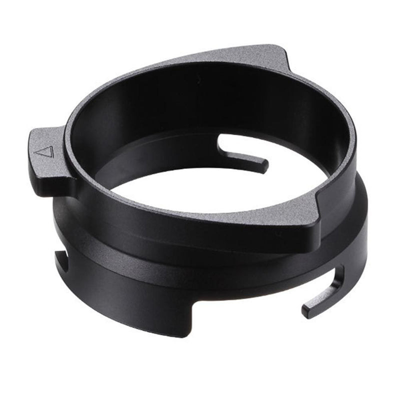 Crop 54mm Coffee Powder Receiving Dosing Funnel Ring Black