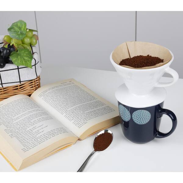 Crop V60 Ceramic Coffee Dripper White, Model: 02