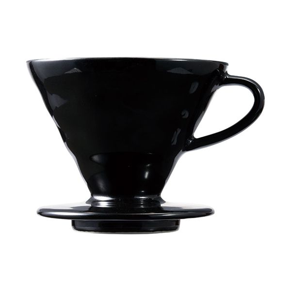 Crop V60 Ceramic Coffee Dripper Black, Model: 02
