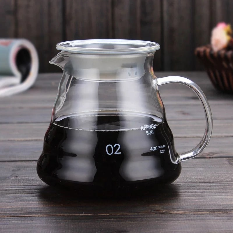 Crop 600ml Glass Coffee Server Pot, Model: 02