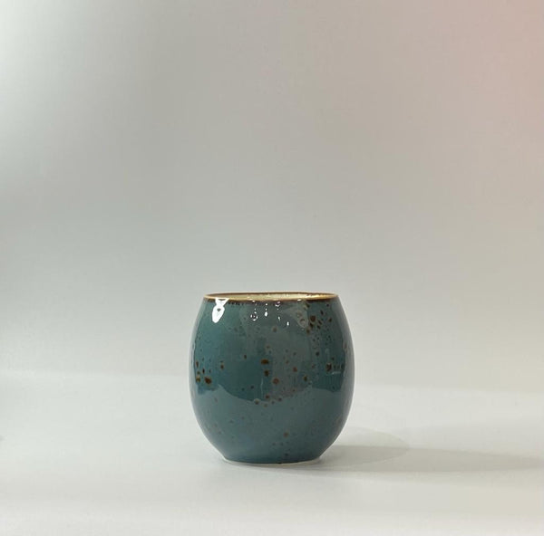 Crop 160ml Blue Color Ceramic Coffee Cup