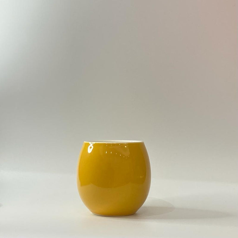 Crop 160ml Yellow Color Ceramic Coffee Cup