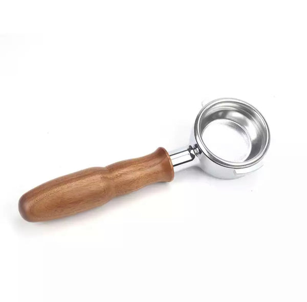 Crop 58mm Portafilter Stainless Steel Bottomless,  Professional Wood Handle for Group Head E61