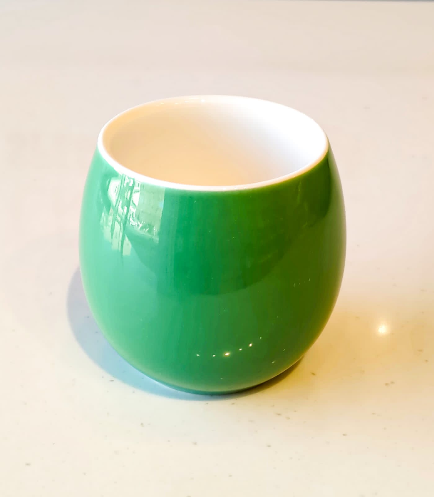 Crop 160ml Green Color Ceramic Coffee Cup