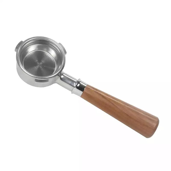 Crop 54mm Portafilter Stainless Steel Bottomless Wood Handle Accessories For Breville
