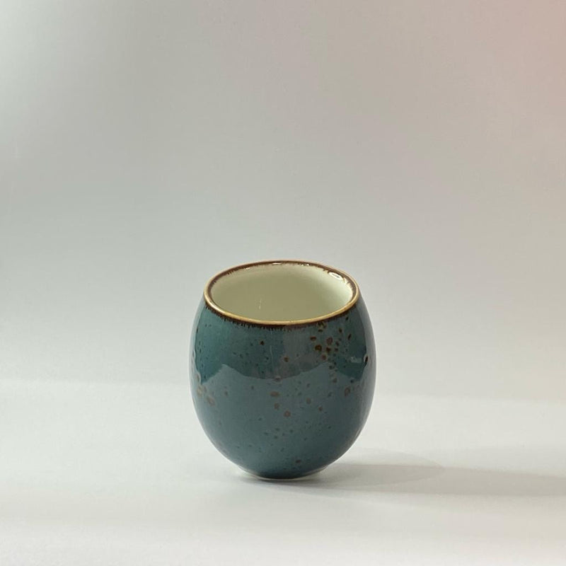 Crop 160ml Blue Color Ceramic Coffee Cup