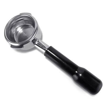 Crop 54mm Stainless Steel Bottomless Portafilter Black