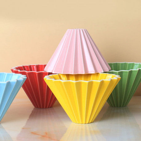 Crop 02 V60 Ceramic coffee Dripper - With Wooden Base