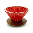 Crop 02 V60 Ceramic coffee Dripper - With Wooden Base