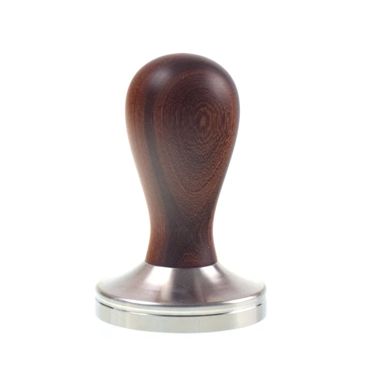 Crop 58mm Wooden Handle Bean Tampers - Stainless Steel Coffee Powder Hammer