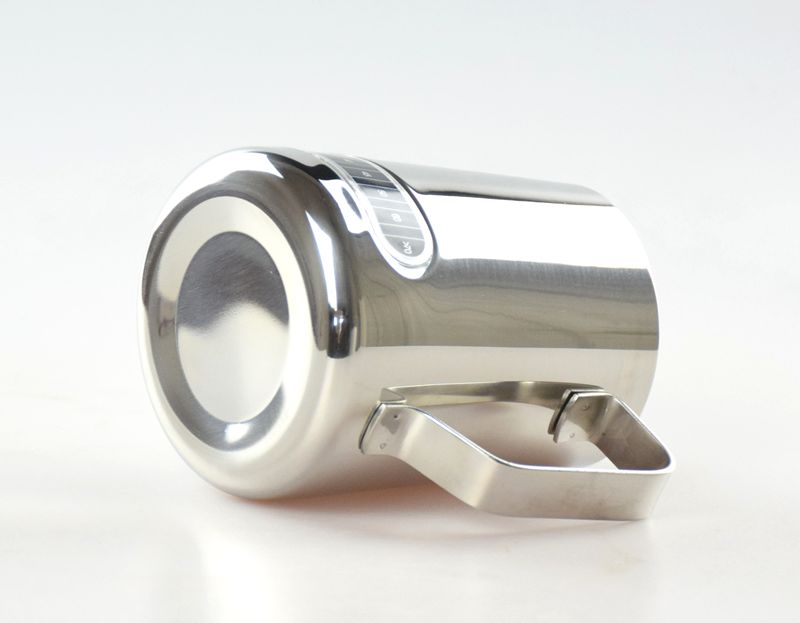 Crop 600ml Silver Milk Pitcher Jug with thermometer