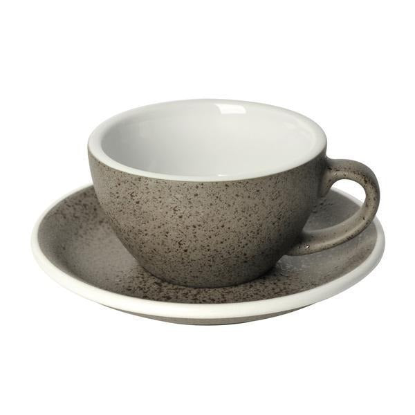 Crop 350-300-220-150-80ml Different Size Granite Color Ceramic Coffee Cup and Saucer