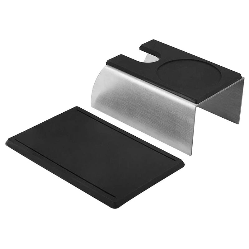 Crop Coffee Tamper Station Stainless Steel With Silicone Base