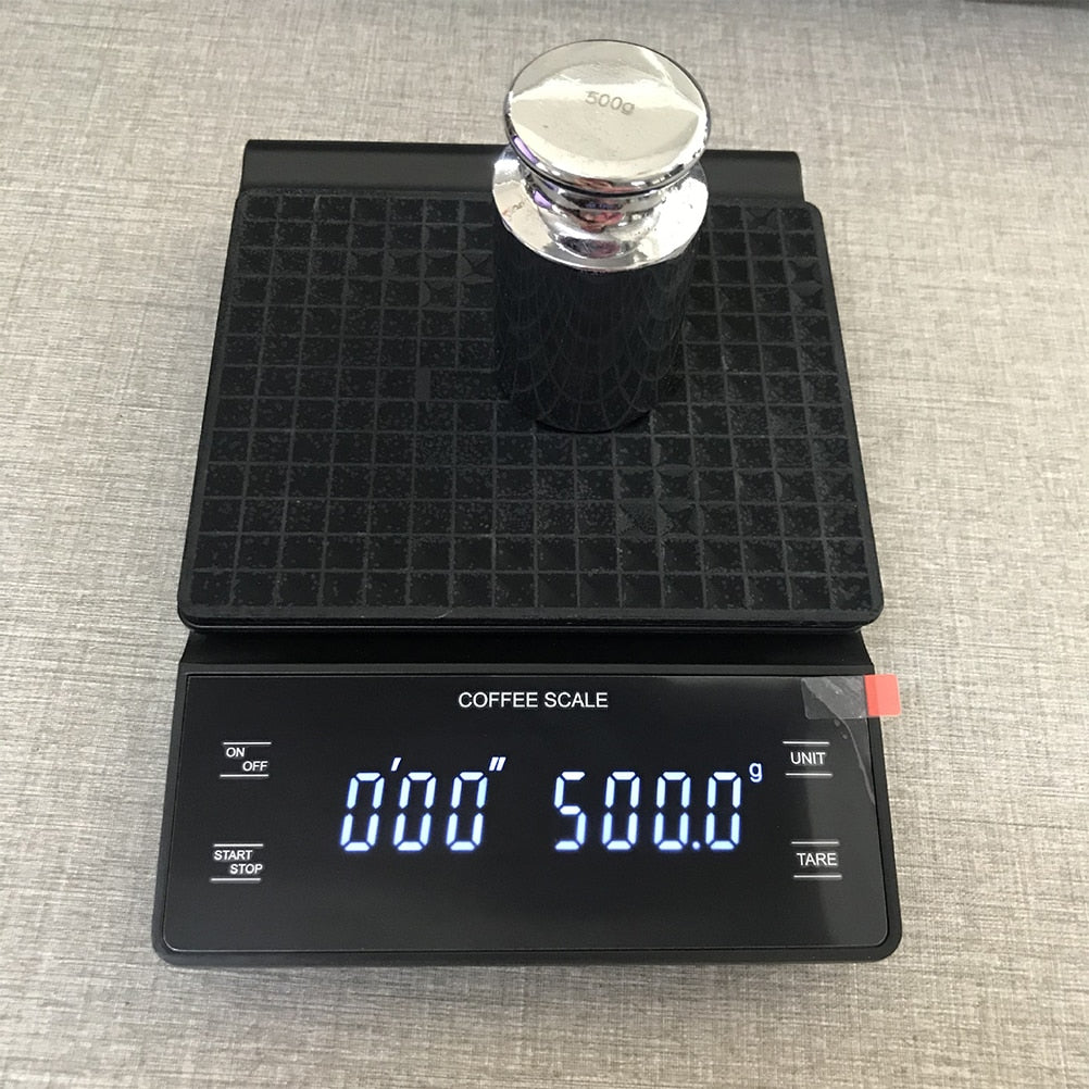 Crop Electronic Coffee Scale with Timer 3kg/0.1g,  High Accuracy Digital