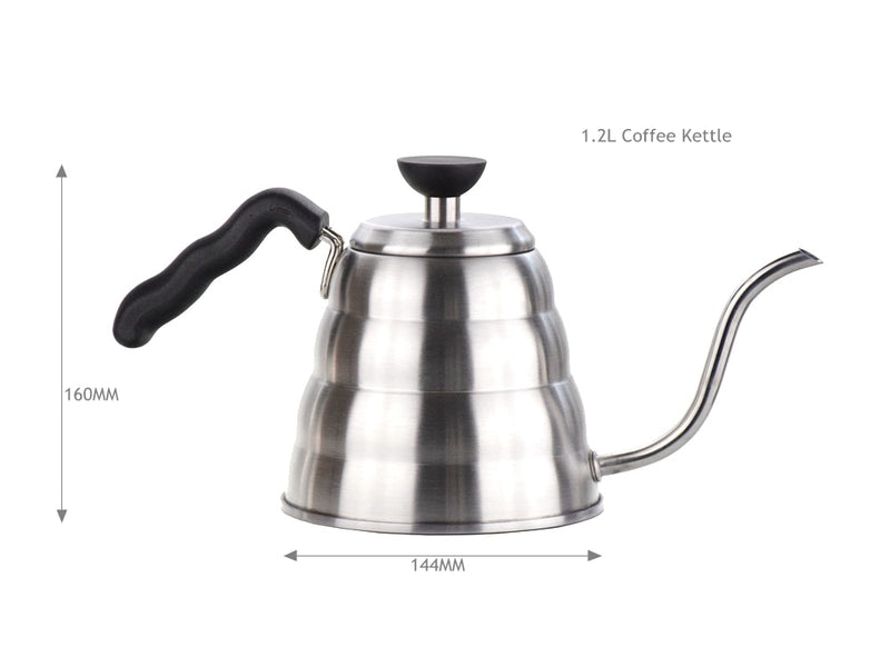 Crop 1L / 1.2L Coffee Kettle Silver Without Thermometer