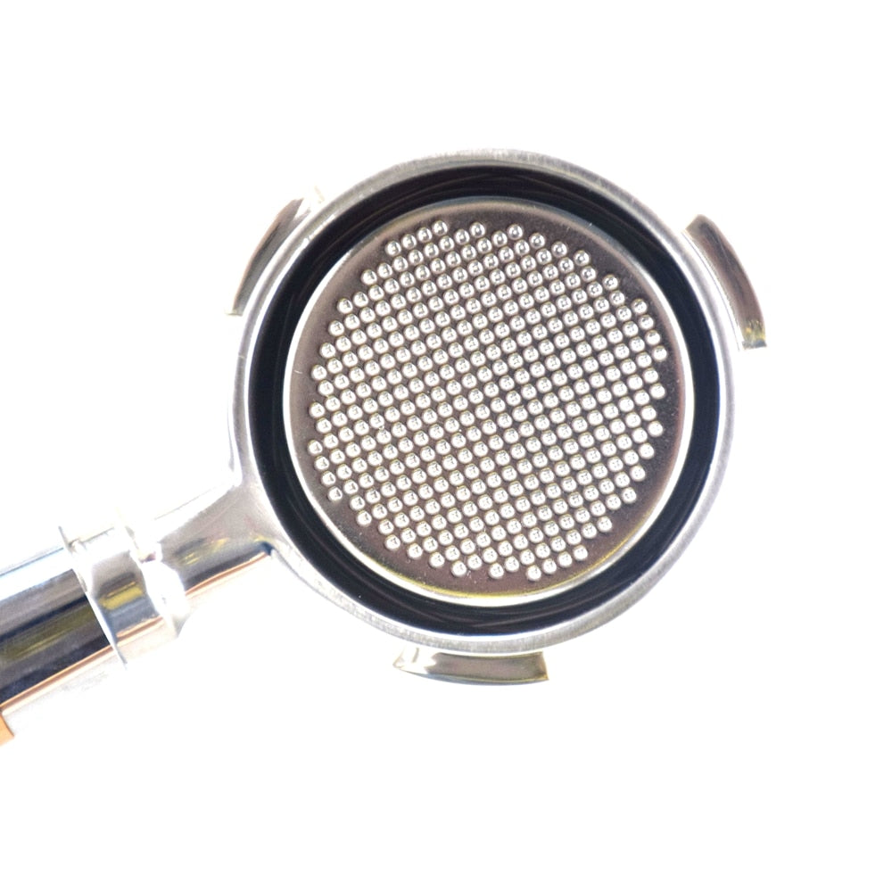 Crop 51mm Portafilter Stainless Steel Bottomless Wood Handle Accessories For Delonghi