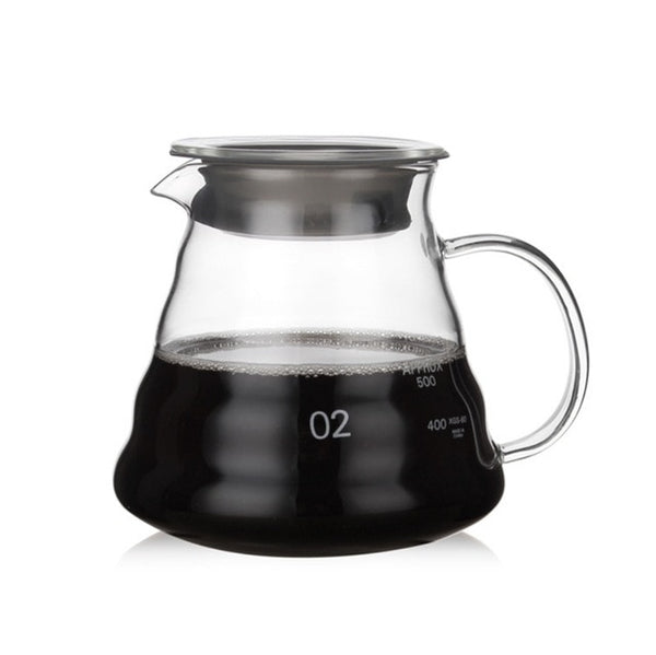 Crop 600ml Glass Coffee Server Pot, Model: 02