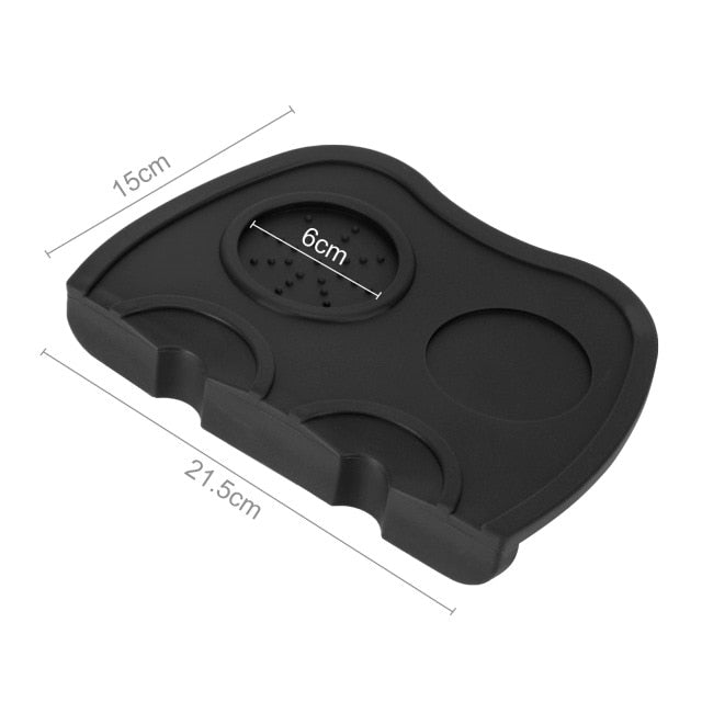 Crop 15x21.5cm Silicone Corner Mat, Tamper Mat Coffee