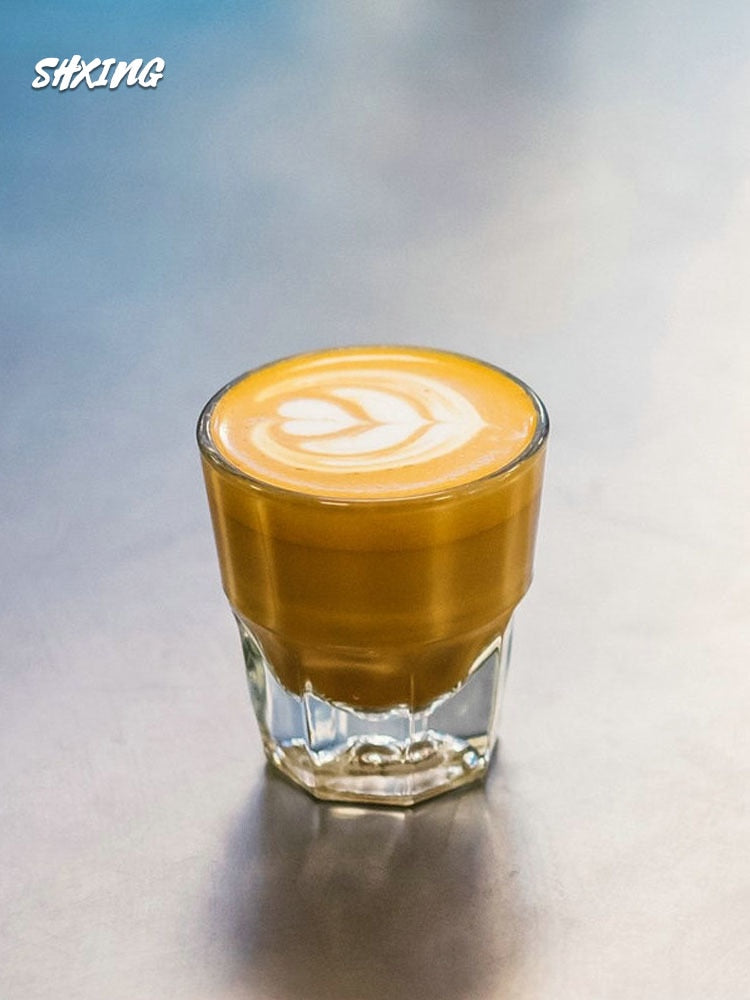 Crop White Coffee Glass Cup For Cortado 125ml