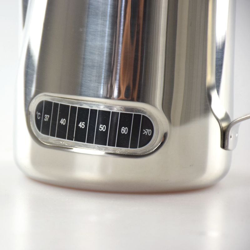 Crop 600ml Silver Milk Pitcher Jug with thermometer