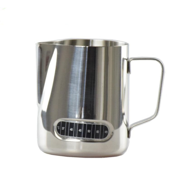 Crop Silver Milk Pitcher Jug with thermometer 600ml