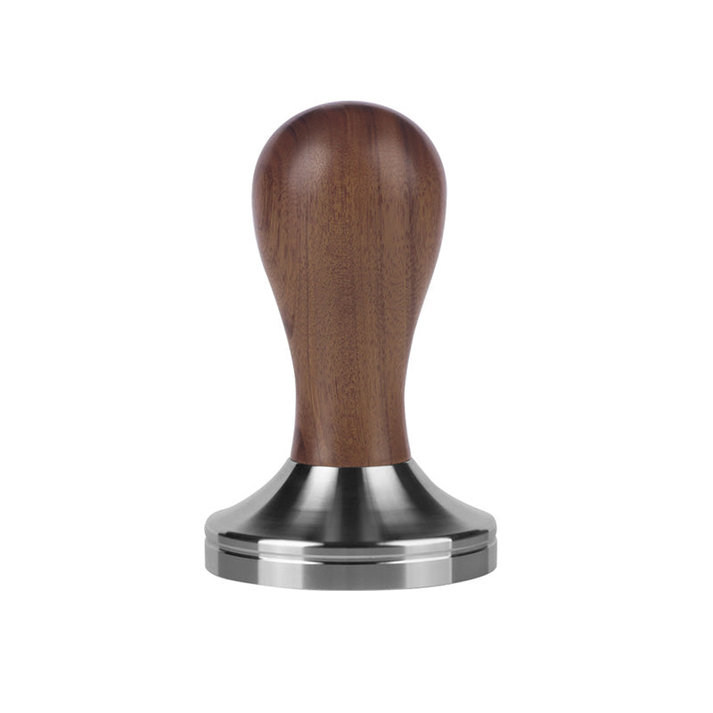 Crop 53mm Wooden Handle Bean Tampers - Stainless Steel Coffee Powder Hammer